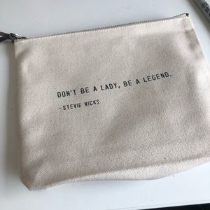 Canvas makeup bag pouch with Stevie Nicks quote